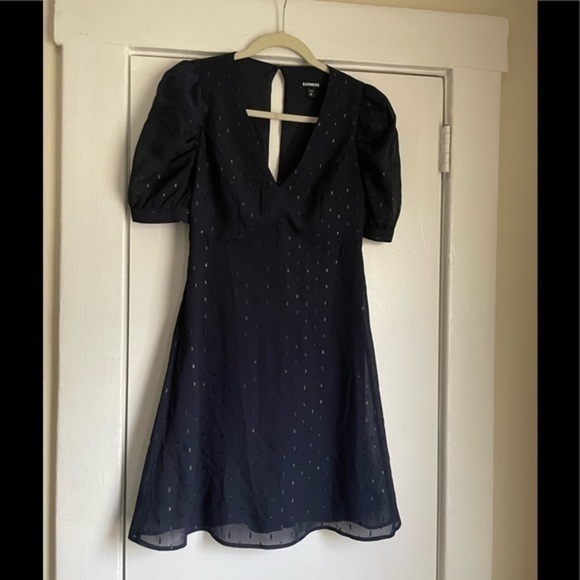 Express Navy Blue A-line Dress Size XS - Picture 5 of 16
